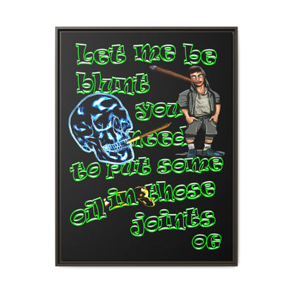 og - framed canvas art (black)