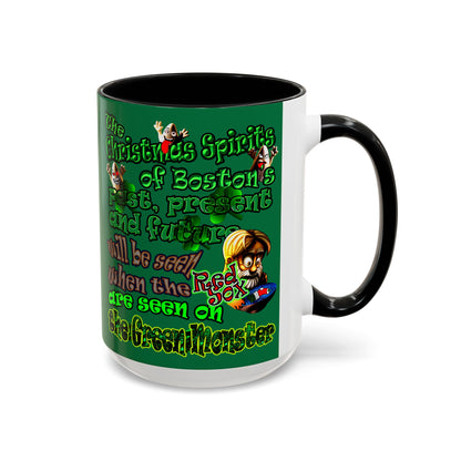 christmas spirits of boston - Accent Mug (dark green)