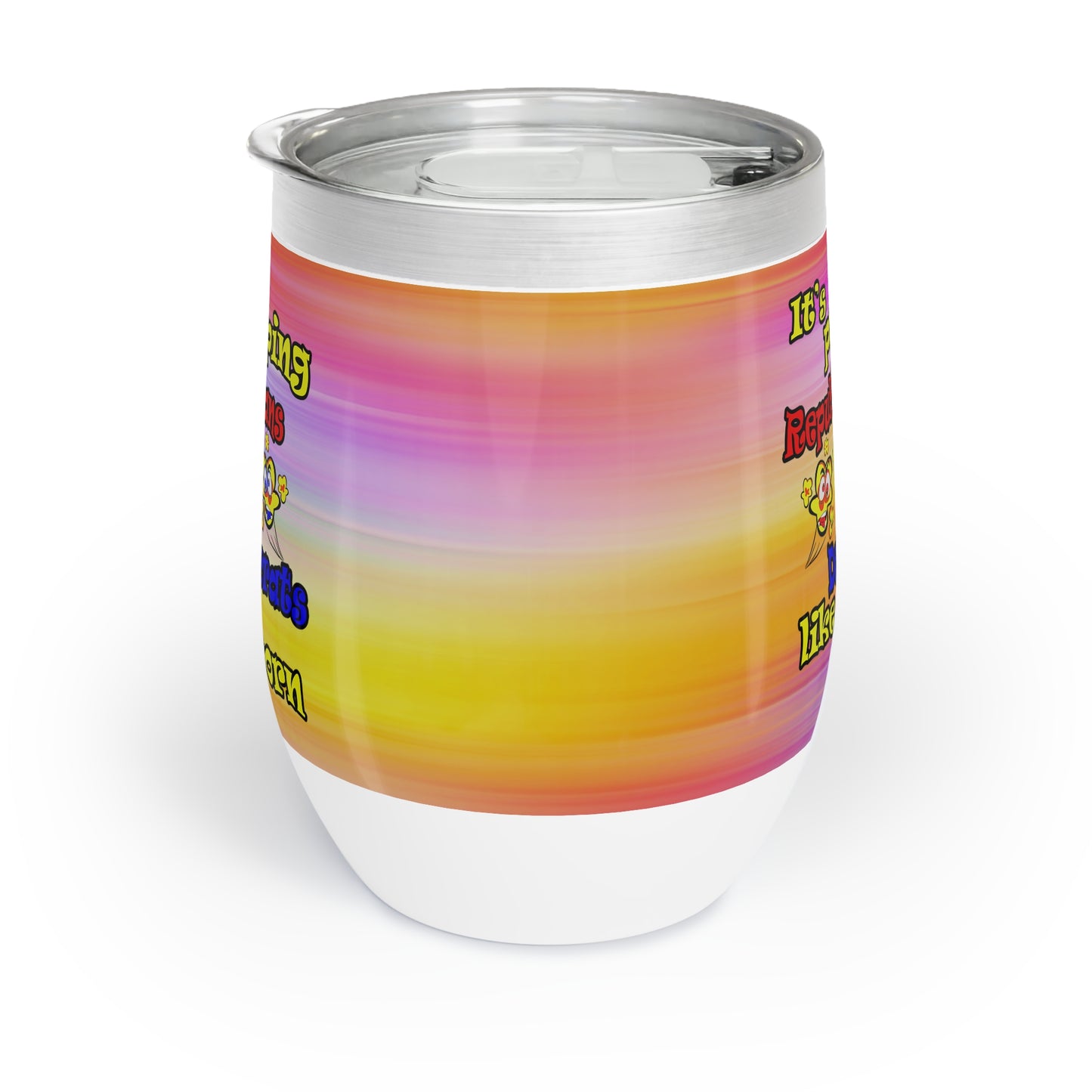 popping like popcorn - Chill Wine Tumbler (color blur)