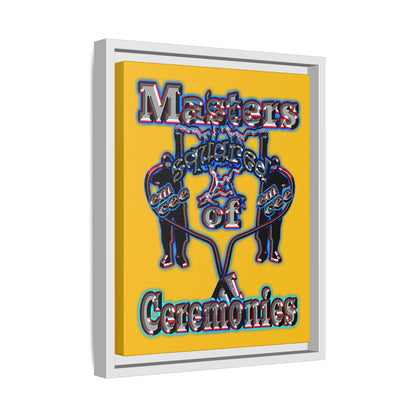 em cee squared - framed canvas art (yellow)