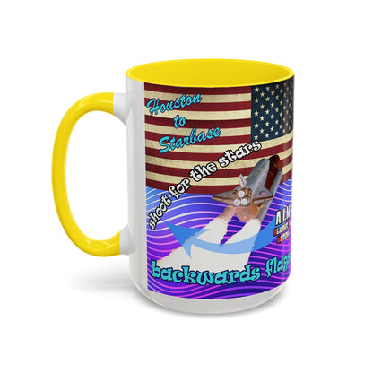 shoot for the stars - Accent Mug (purple wave)