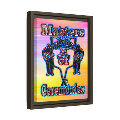em cee squared - framed canvas art (color blur)
