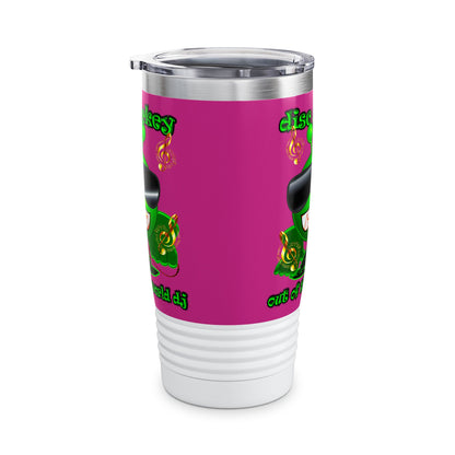 disc jockey - Ringneck Tumbler, 20oz (pink)