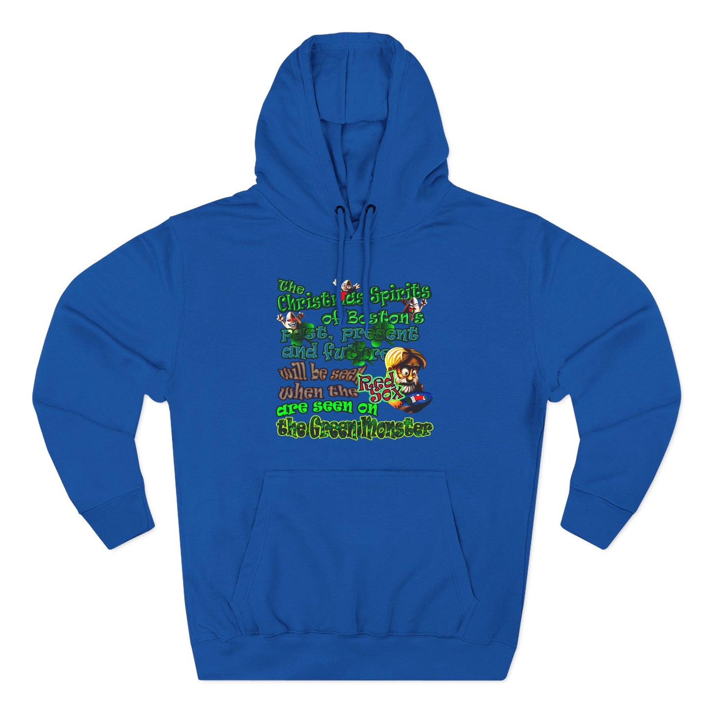 christmas spirits of boston - Three-Panel Fleece Hoodie