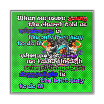 doggystyle - framed canvas art (logo green)