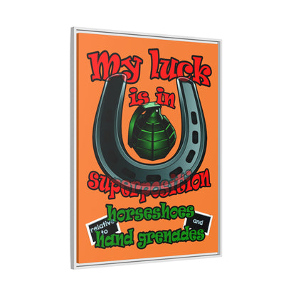my luck - framed canvas art (crusta)