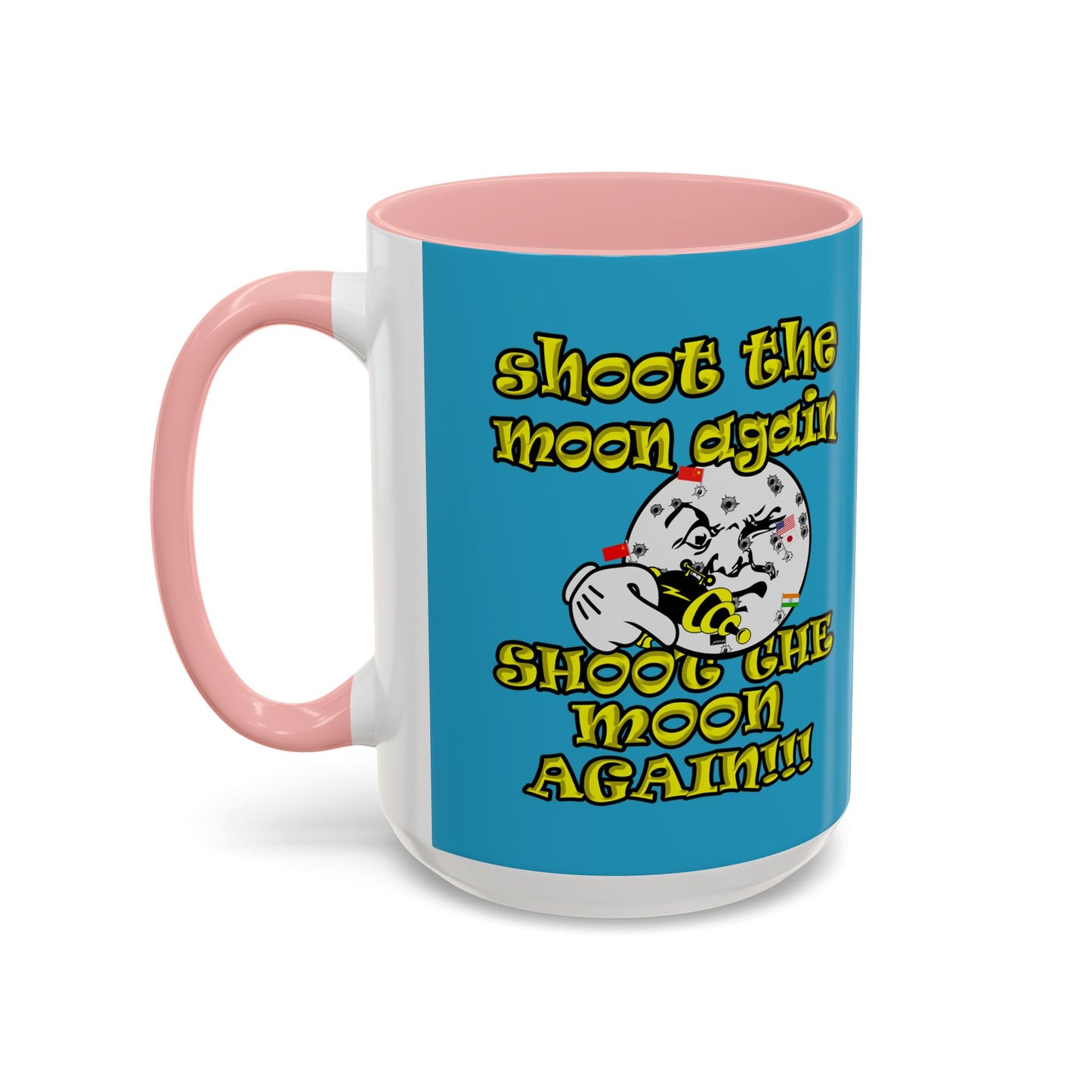 shoot the moon again - Accent Mug (turquoise)