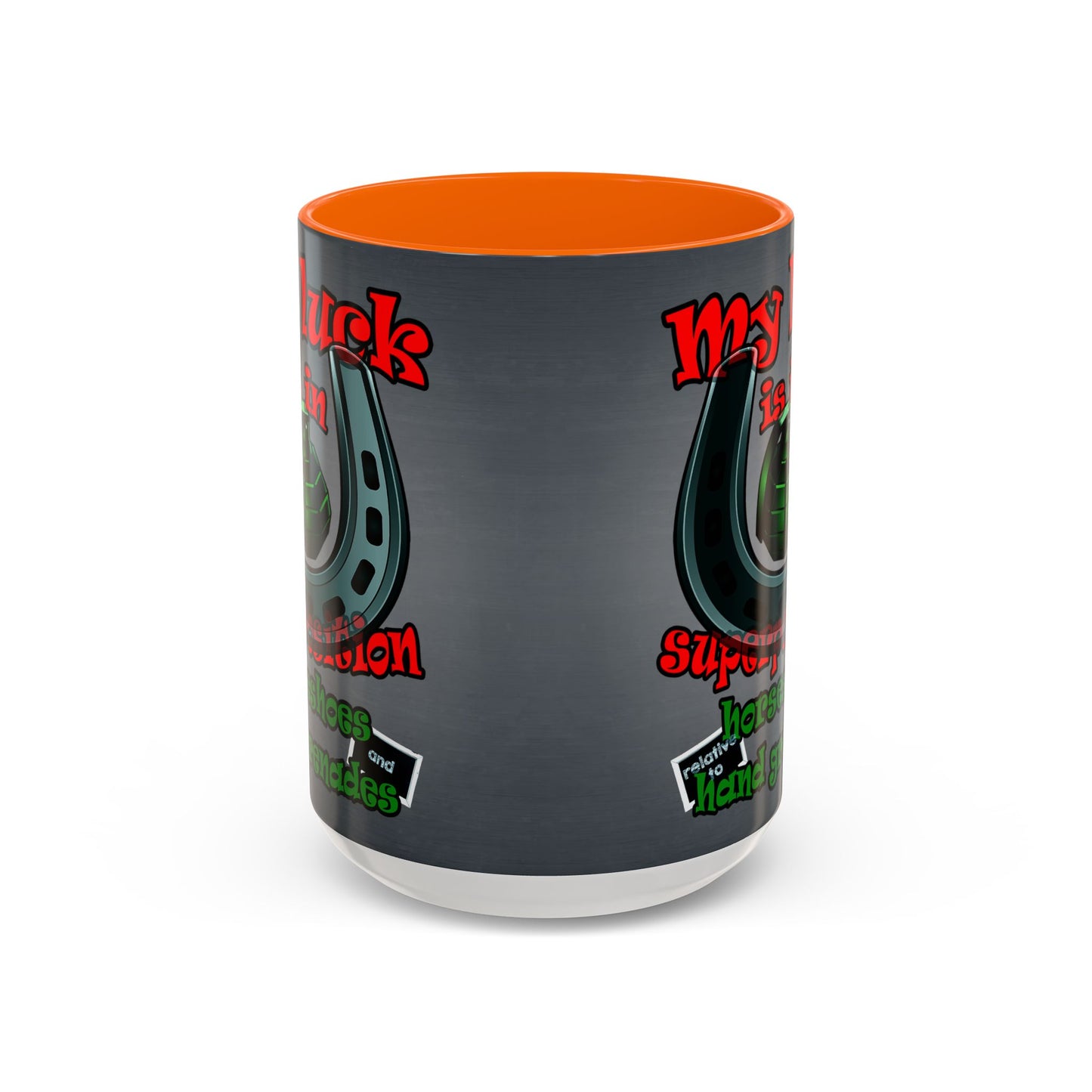 my luck - Accent Mug (grey-light grey)