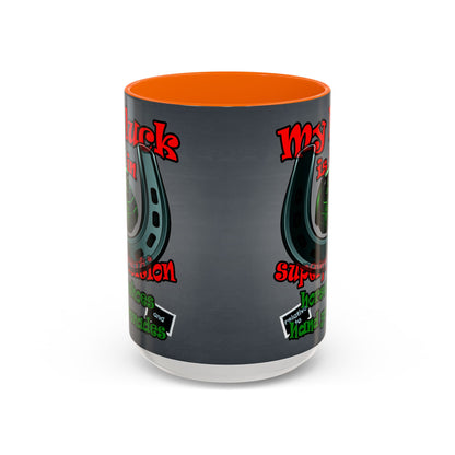 my luck - Accent Mug (grey-light grey)