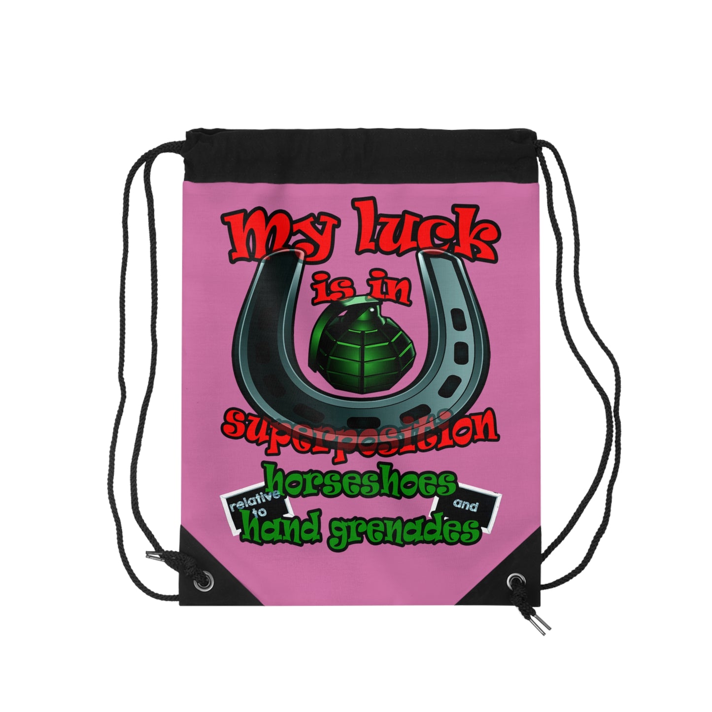 my luck - Drawstring Bag (light pink)