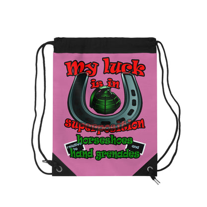 my luck - Drawstring Bag (light pink)