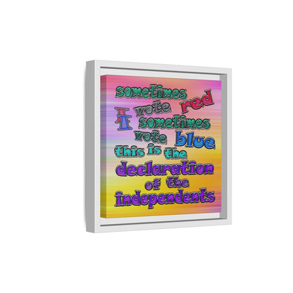 declaration of the independents - framed canvas art (color blur)