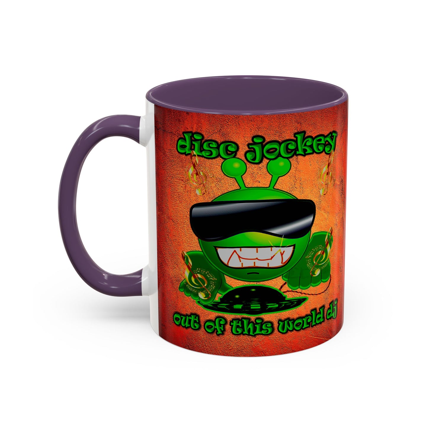 disc jockey - Accent Mug (burnt orange)
