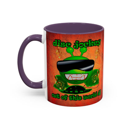 disc jockey - Accent Mug (burnt orange)