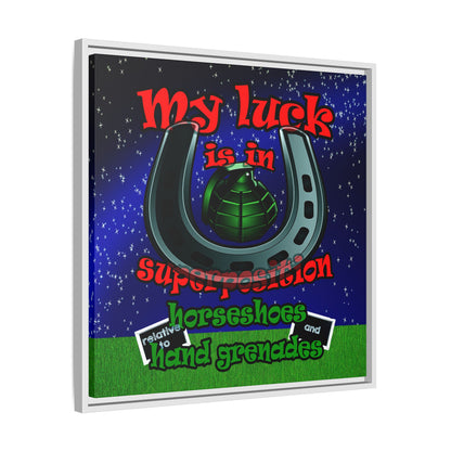 my luck - framed canvas art ('snoops' background)