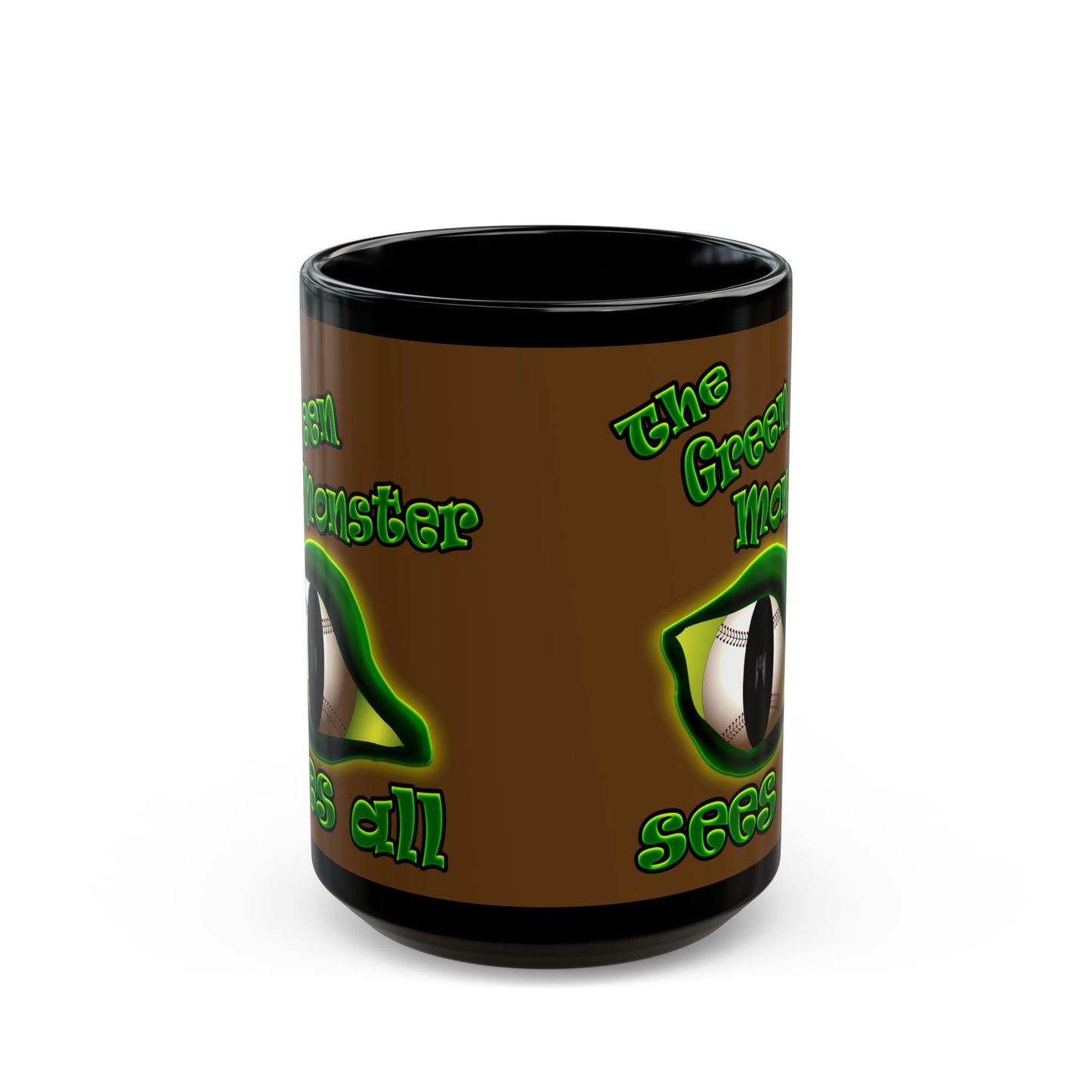 green monster - Black Mug (brown)