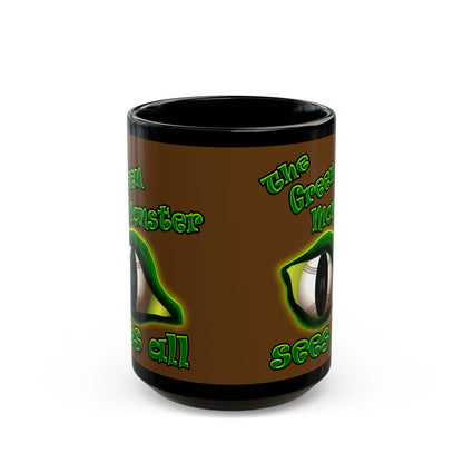 green monster - Black Mug (brown)