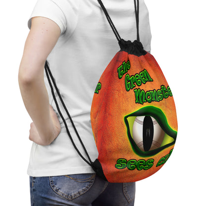 green monster - Drawstring Bag (burnt orange)