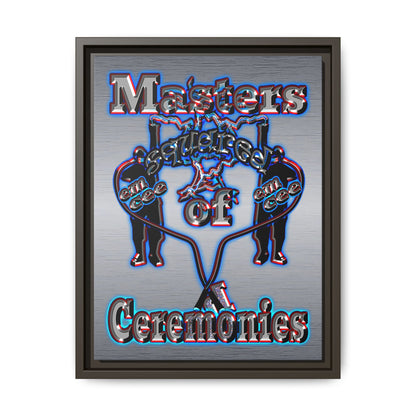 em cee squared - framed canvas art (brushed nickel)