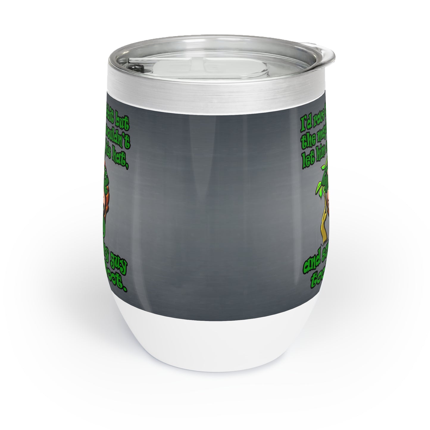 turtle race - Chill Wine Tumbler (grey-light grey)