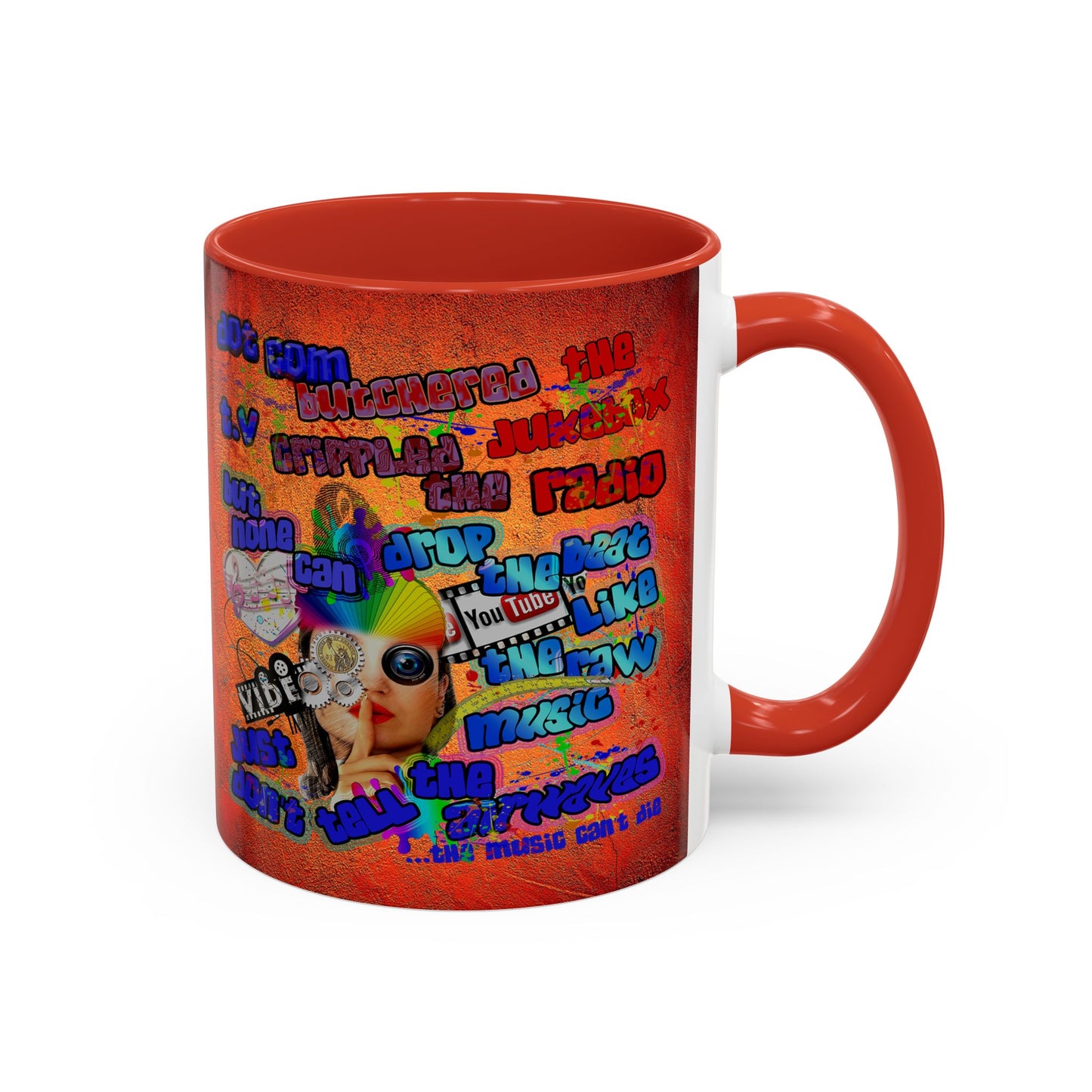 drop the beat - Accent Mug (burnt orange)