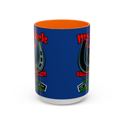 my luck - Accent Mug (dark blue)