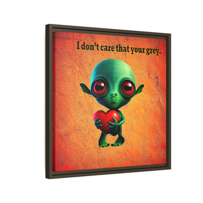 I don't care that your grey - framed canvas art (burnt orange)