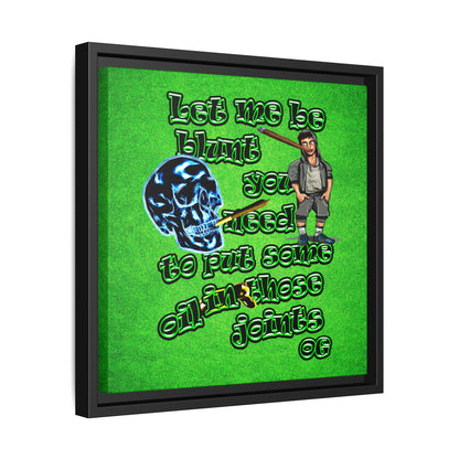 og - framed canvas art (green turf)