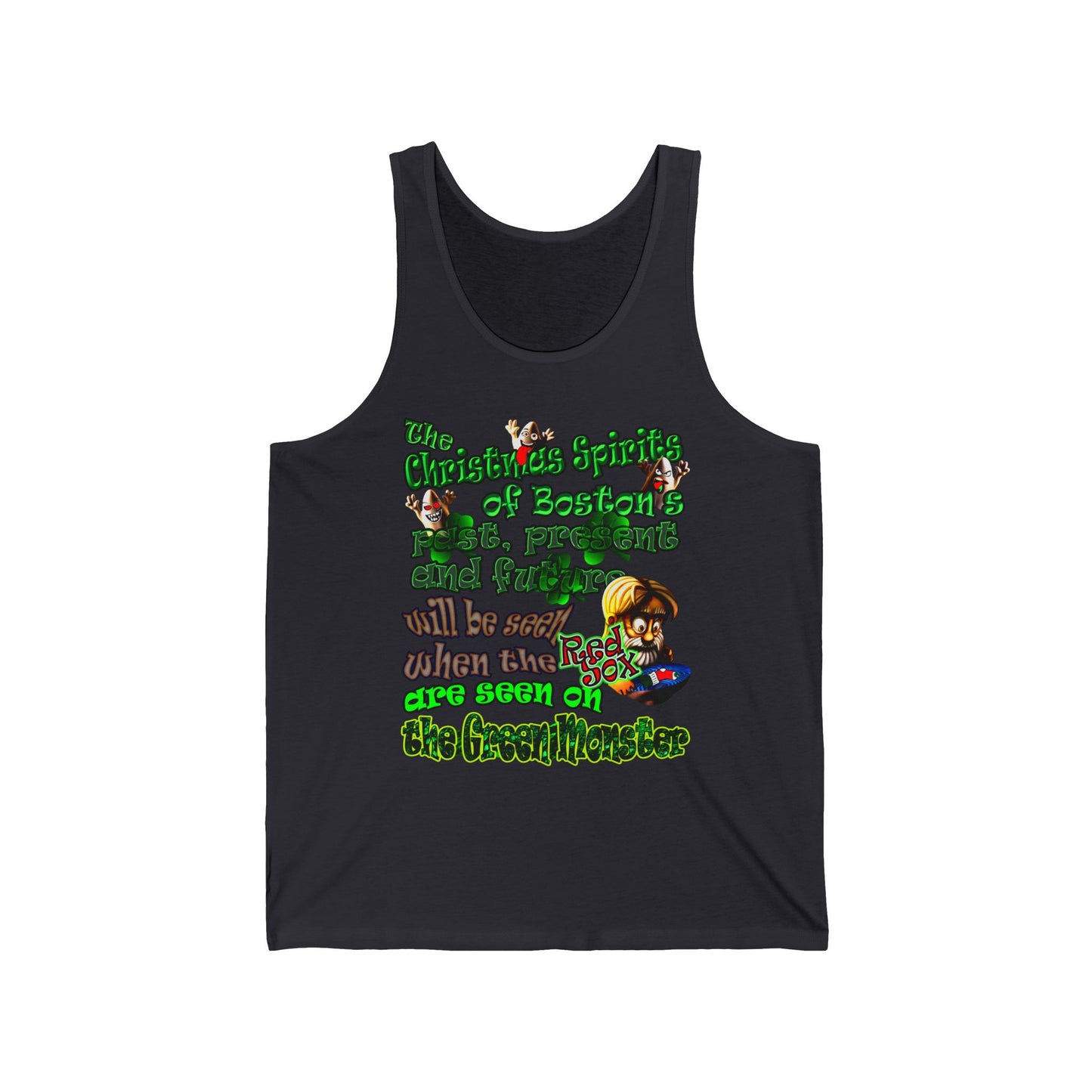 christmas spirits of boston - Unisex Jersey Tank