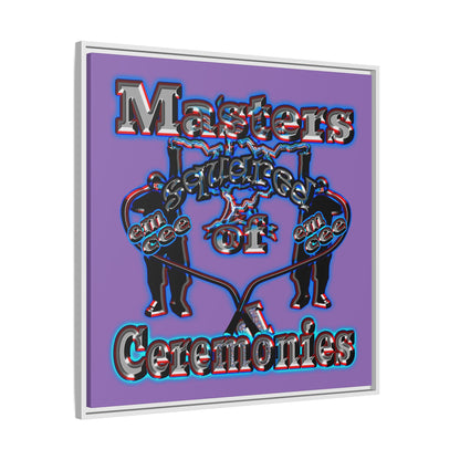 em cee squared - framed canvas art (light purple)