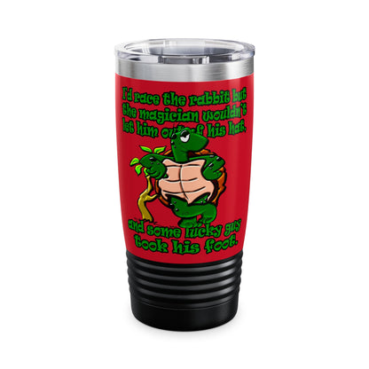 turtle race - Ringneck Tumbler, 20oz (dark red)