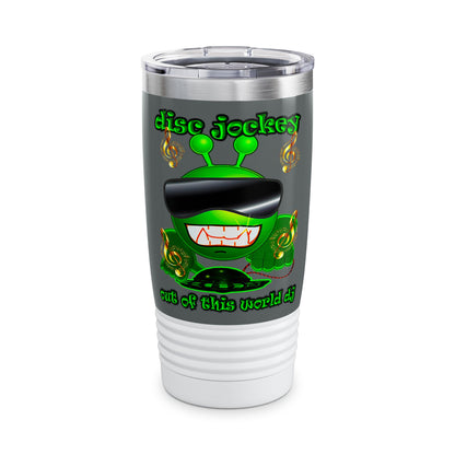 disc jockey - Ringneck Tumbler, 20oz (dark grey)