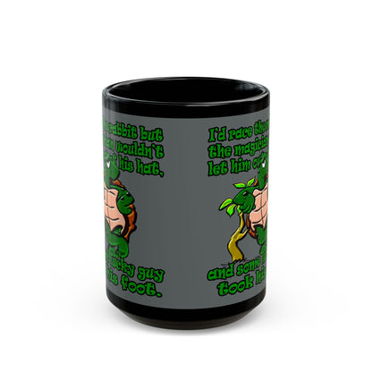 turtle race - Black Mug (dark grey)