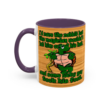 turtle race - Accent Mug (butterscotch wood finish)