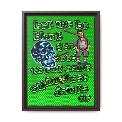 og - framed canvas art (logo green)