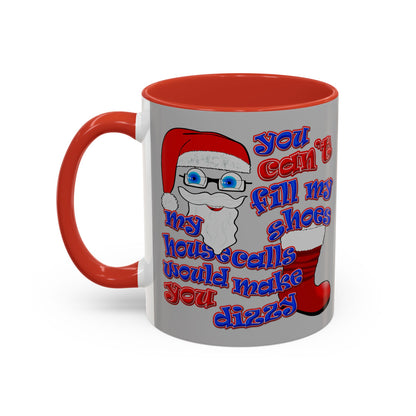santa's shoes - Accent Mug (light grey)