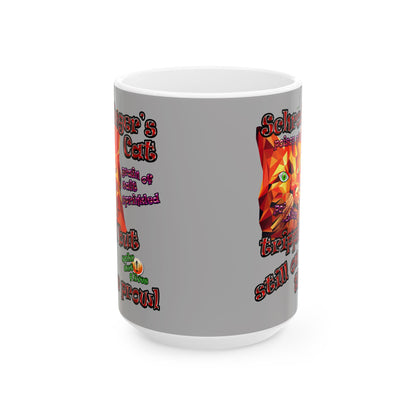 schrodinger's cat - White Mug (light grey)