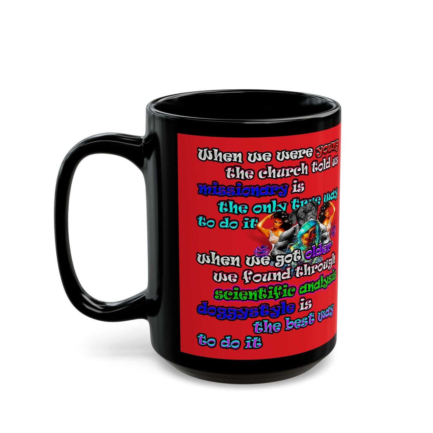 doggystyle - Black Mug (red)