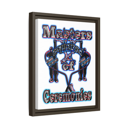 em cee squared - framed canvas art (white)