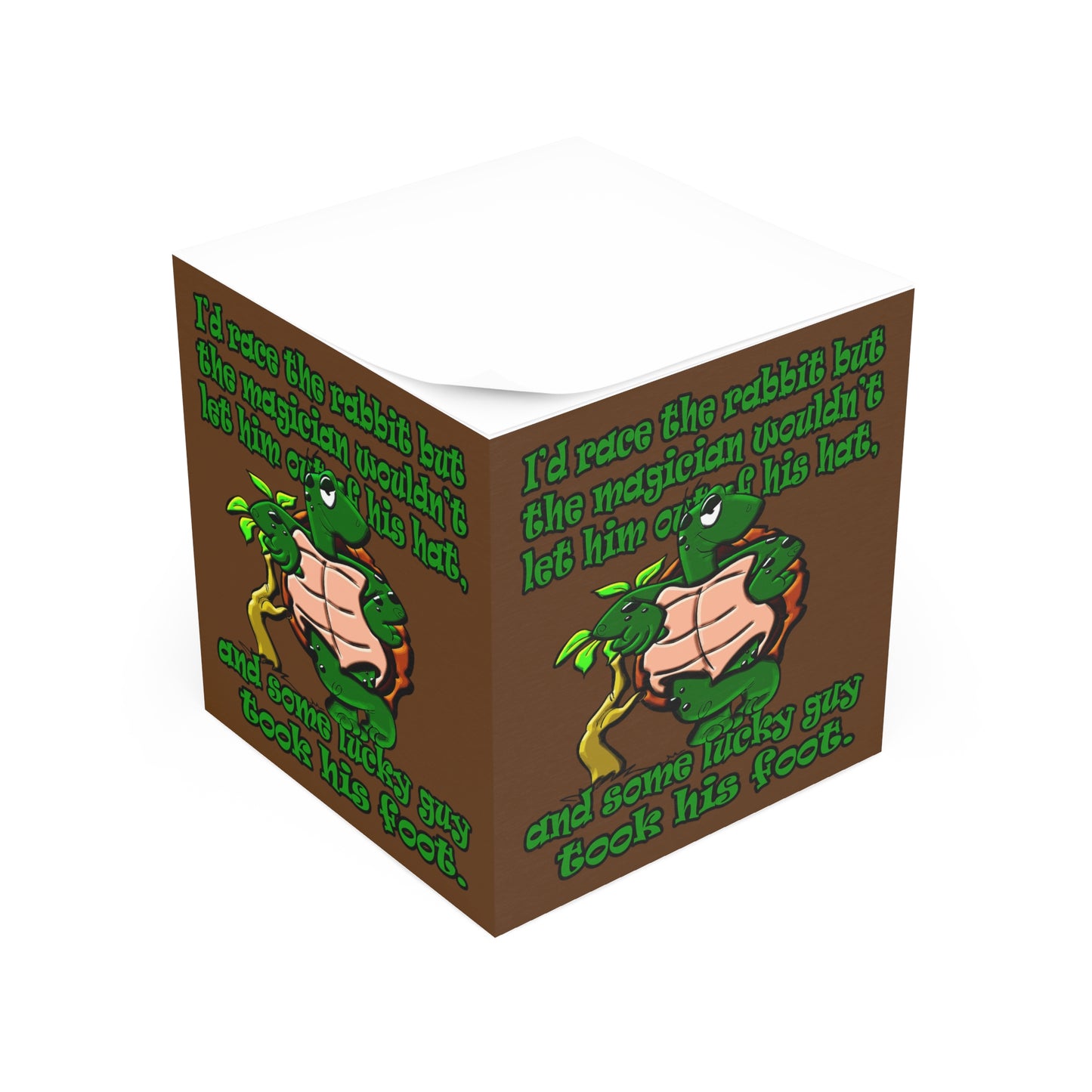 turtle race - note cube (brown)