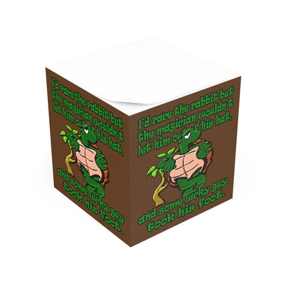 turtle race - note cube (brown)