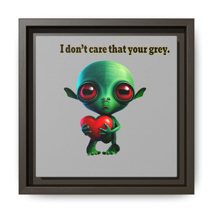 I don't care that your grey - framed canvas art (light grey)