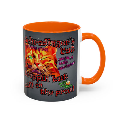 schrodinger's cat - Accent Mug (grey-light grey)