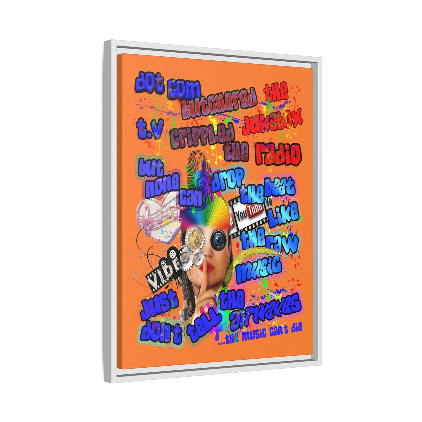 drop the beat - framed canvas art (crusta)