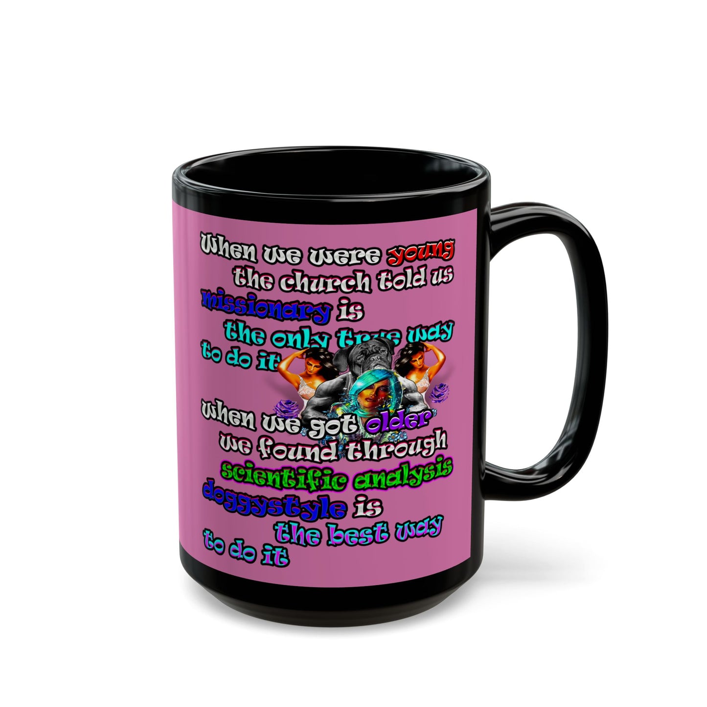 doggystyle - Black Mug (light pink)