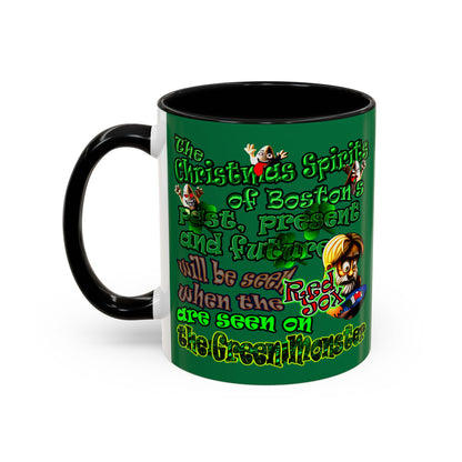christmas spirits of boston - Accent Mug (dark green)