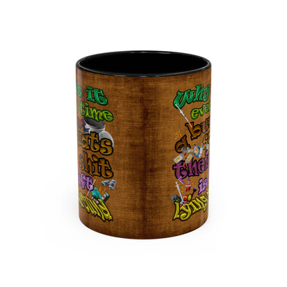 the bum's shit - Accent Mug (brown papyrus)