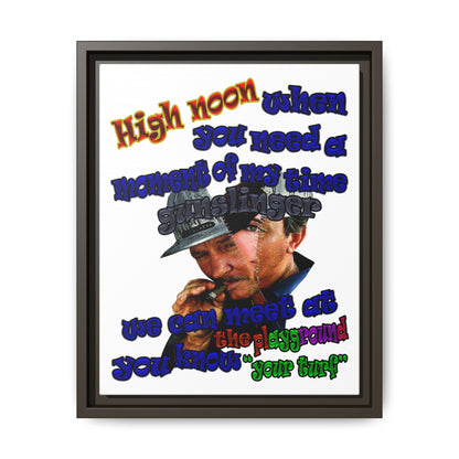 high noon - framed canvas art (white)