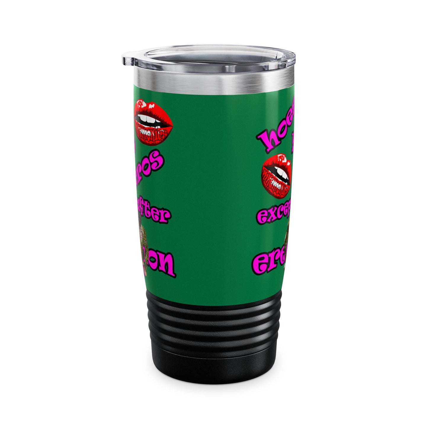hoes b4 bros - Ringneck Tumbler, 20oz (dark green)