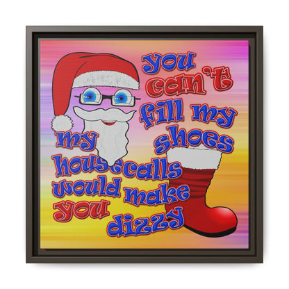 santa's shoes - framed canvas art (color blur)